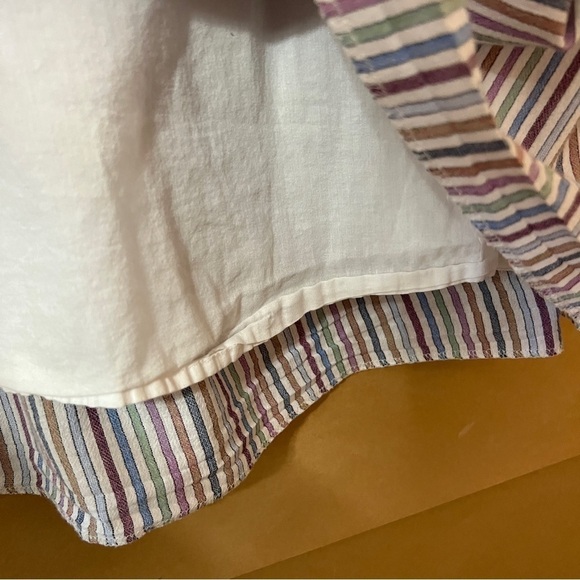 Madewell | Striped Crewneck Button Front Tiered Mini Dress Popover Size S - Picture 13 of 14